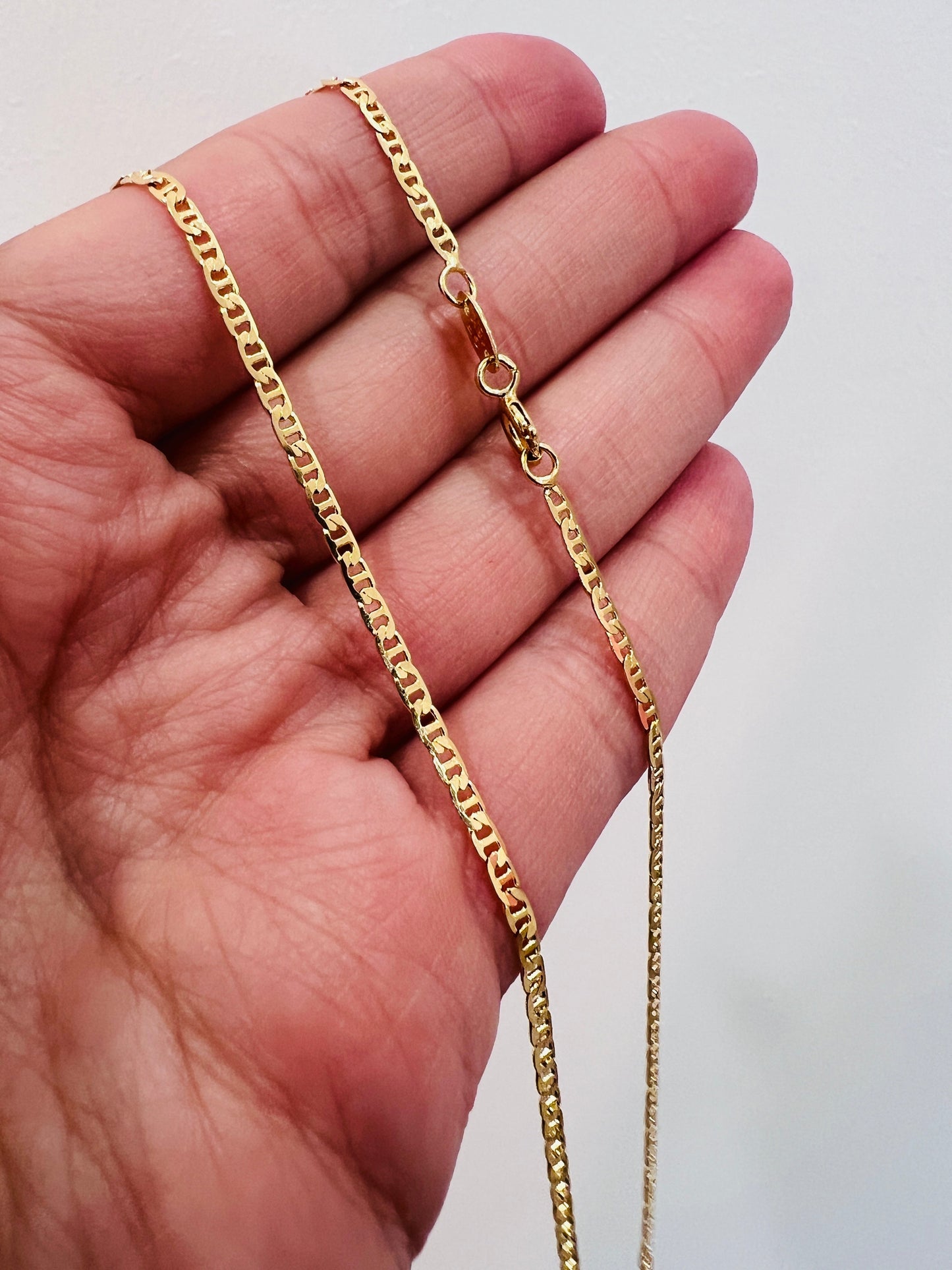 18KT Gold Filled Men's Chains, Gold Filled 2mm Mariner Chain Necklace | Sleek Daily Layer by HAUS OF MONOGRAM