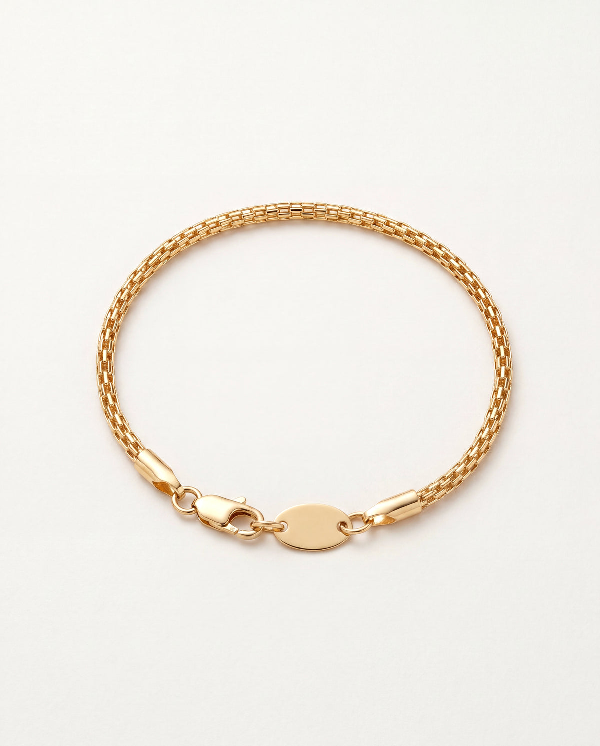 18KT Gold Filled Bracelets, Gold Filled 2mm Mesh Bracelet | Delicate Gold Chain by HAUS OF MONOGRAM