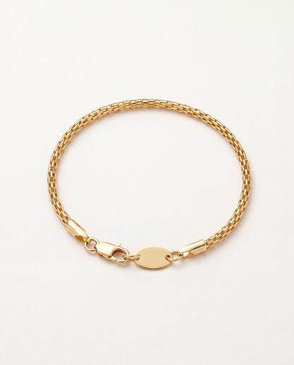18KT Gold Filled Bracelets, Gold Filled 2mm Mesh Bracelet | Delicate Gold Chain by HAUS OF MONOGRAM