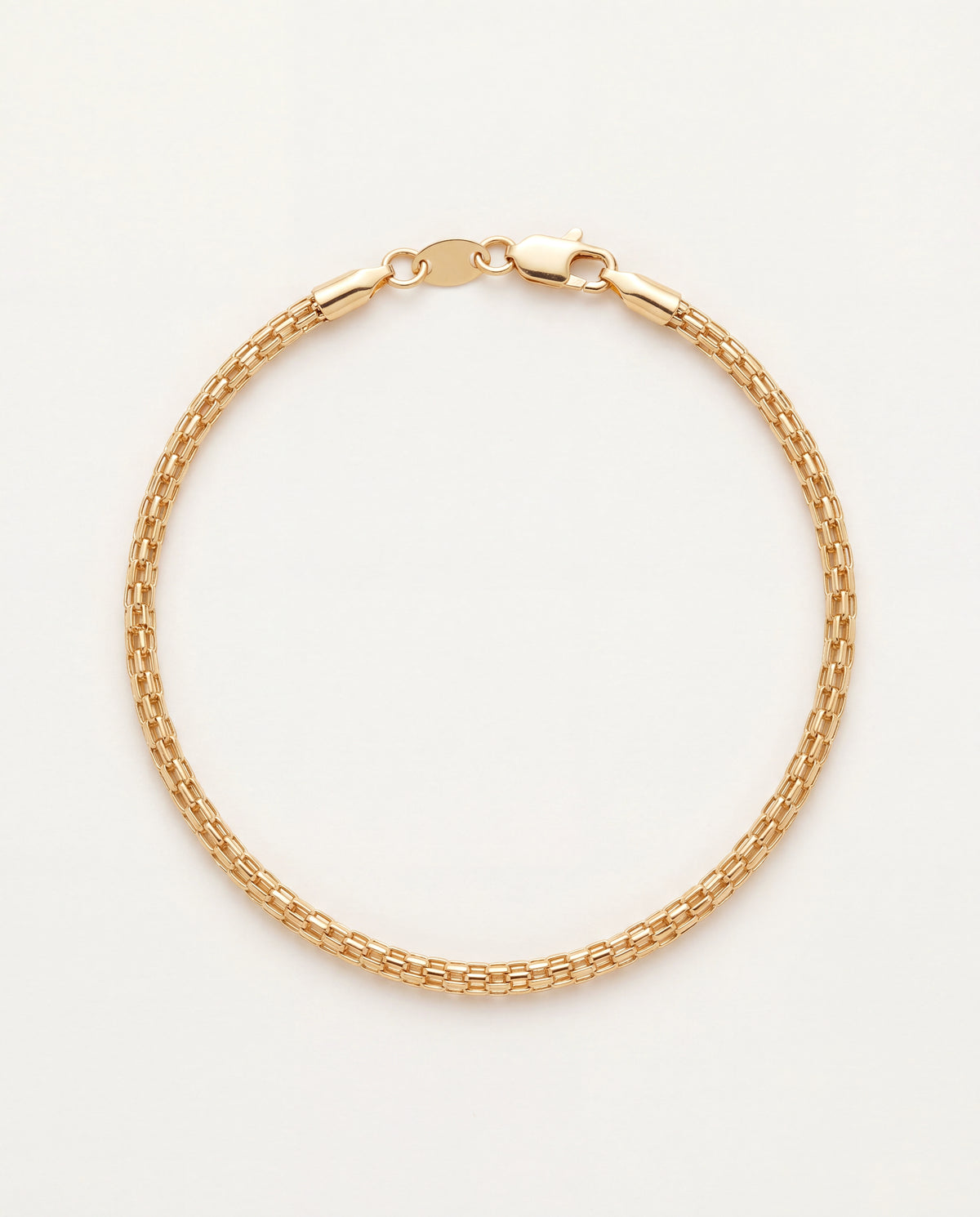 18KT Gold Filled Bracelets, Gold Filled 2mm Mesh Bracelet | Delicate Gold Chain by HAUS OF MONOGRAM