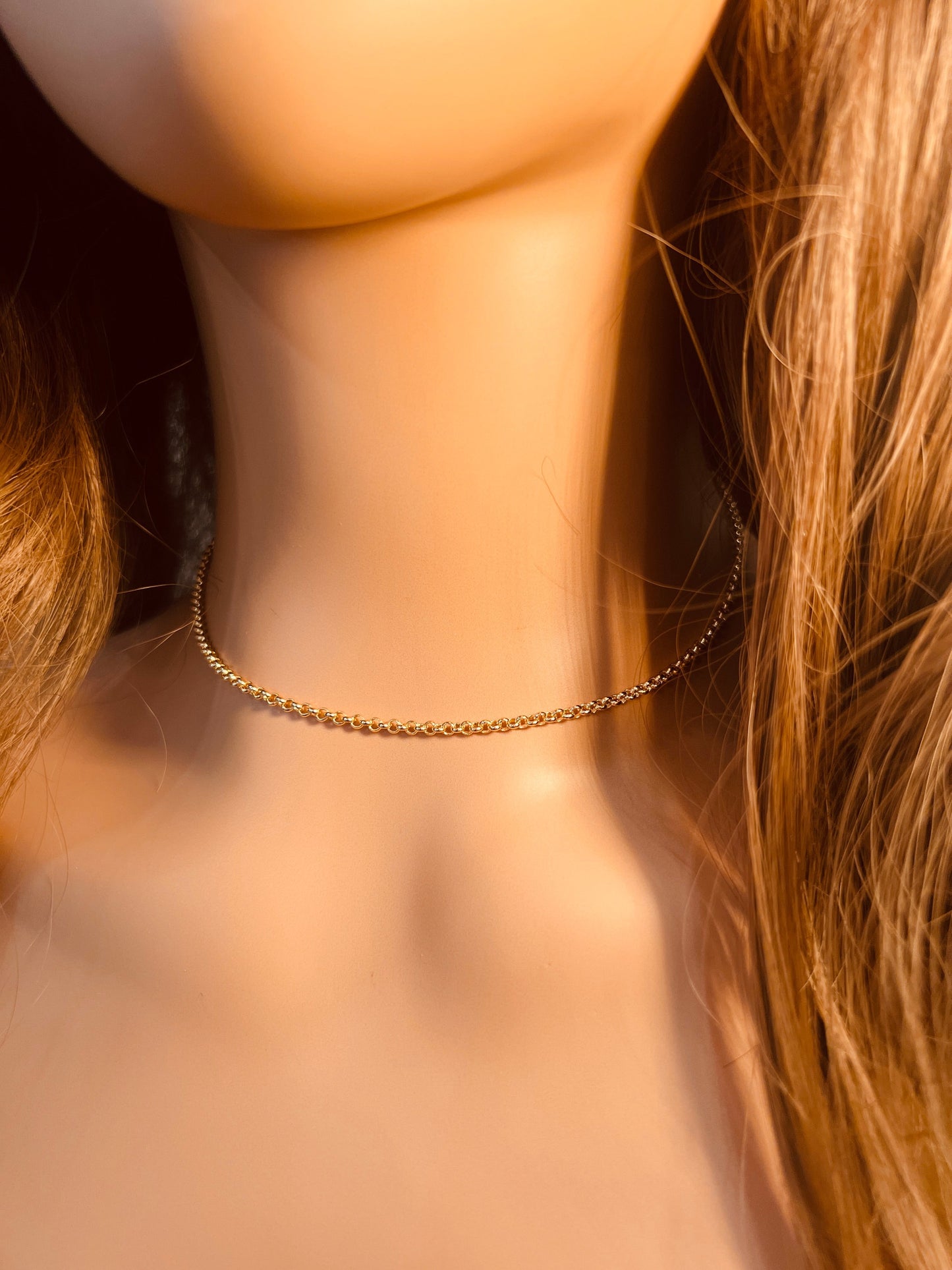18KT Gold Filled Necklaces, Gold Filled 2mm Rolo Necklace | Everyday Elegance by HAUS OF MONOGRAM