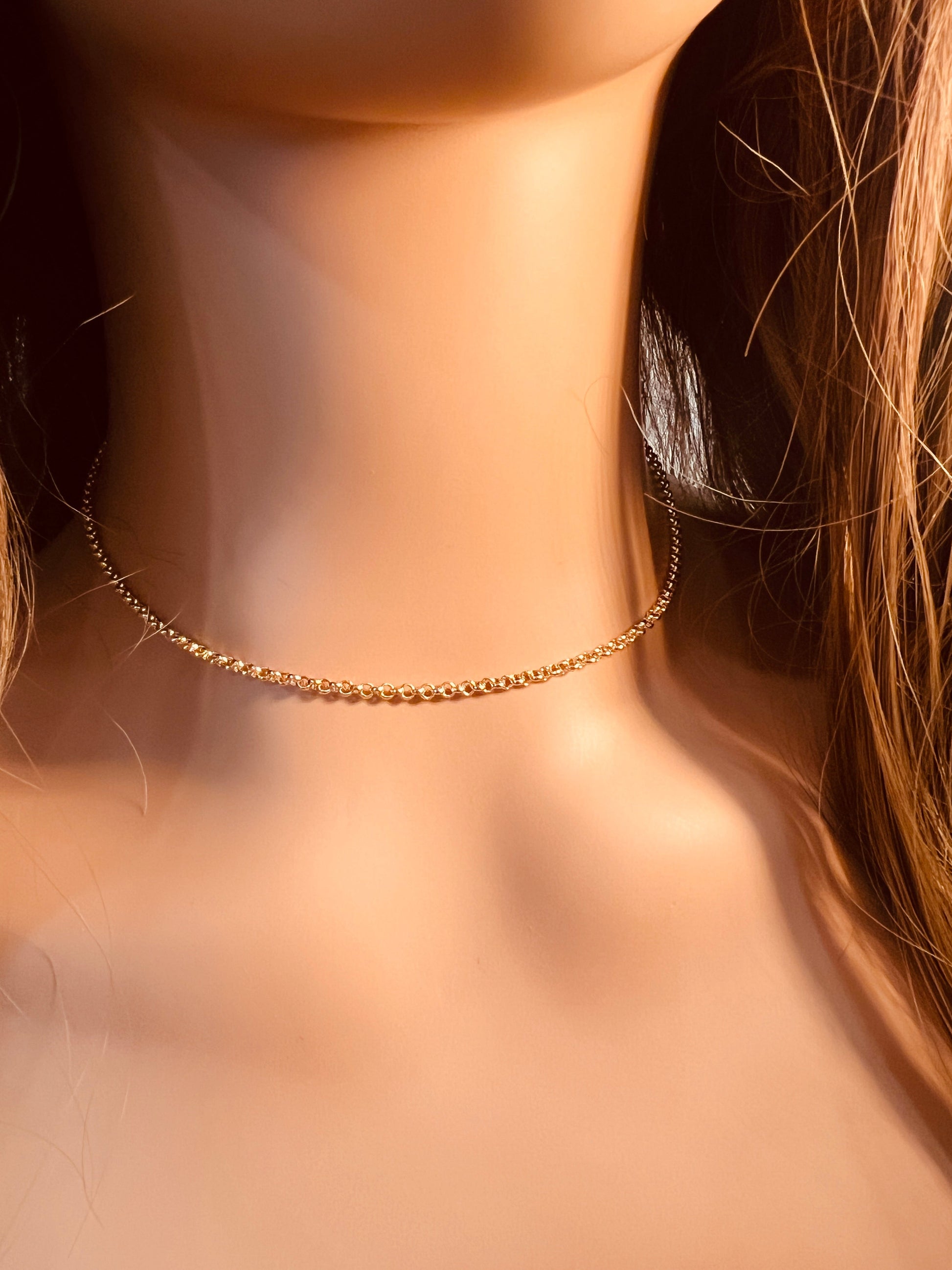 18KT Gold Filled Necklaces, Gold Filled 2mm Rolo Necklace | Everyday Elegance by HAUS OF MONOGRAM