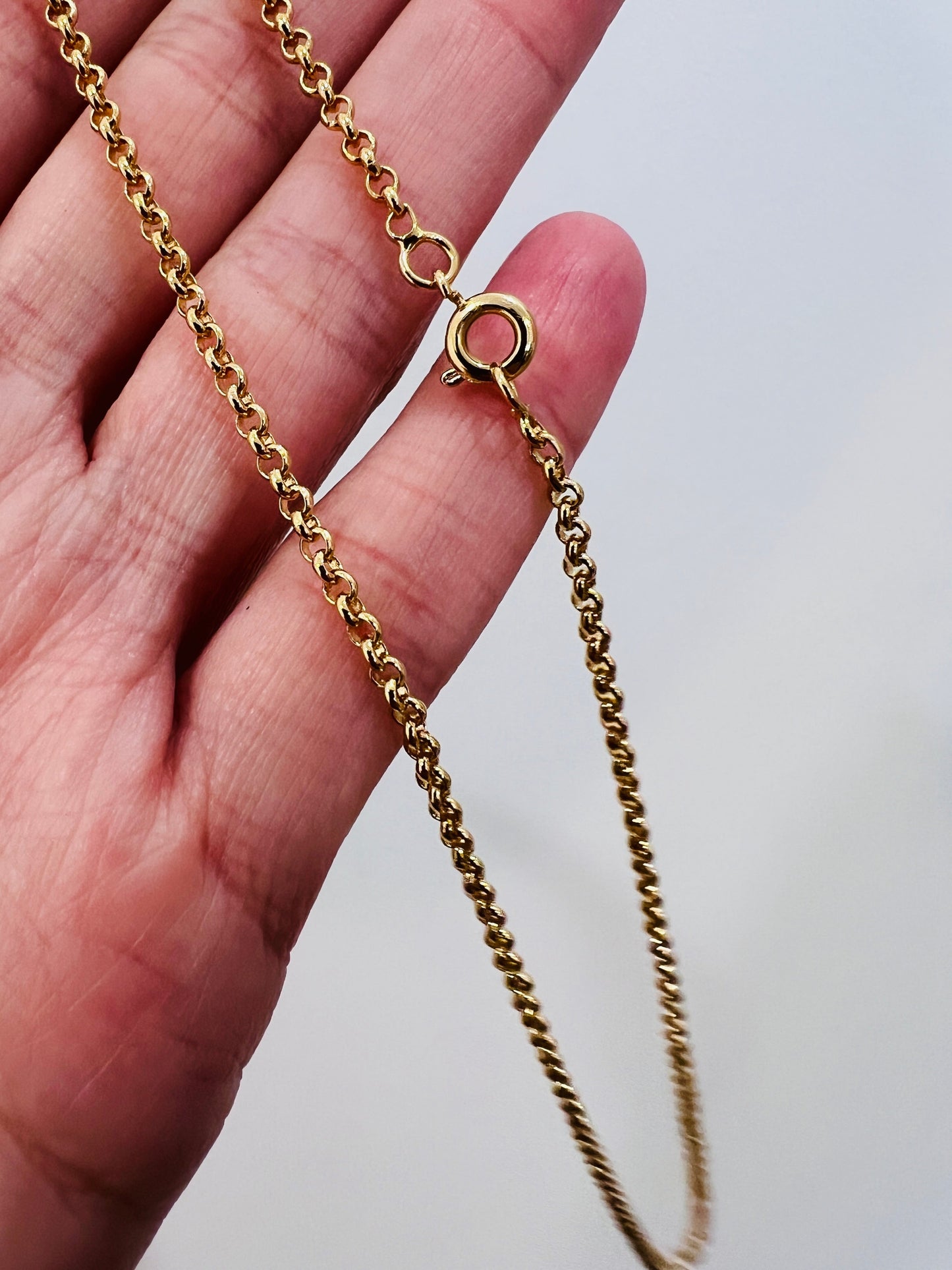 18KT Gold Filled Necklaces, Gold Filled 2mm Rolo Necklace | Everyday Elegance by HAUS OF MONOGRAM