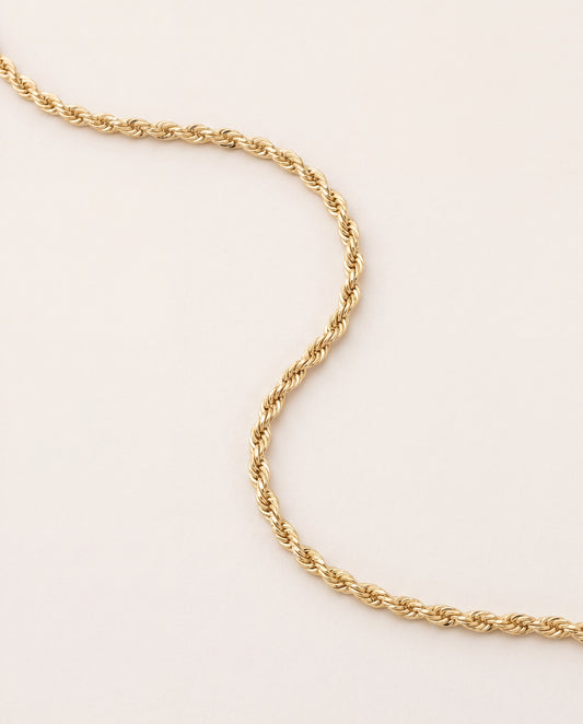 18KT Gold Filled Anklets, Gold Filled 2mm Rope Anklet | Tarnish Resistant Shine by HAUS OF MONOGRAM