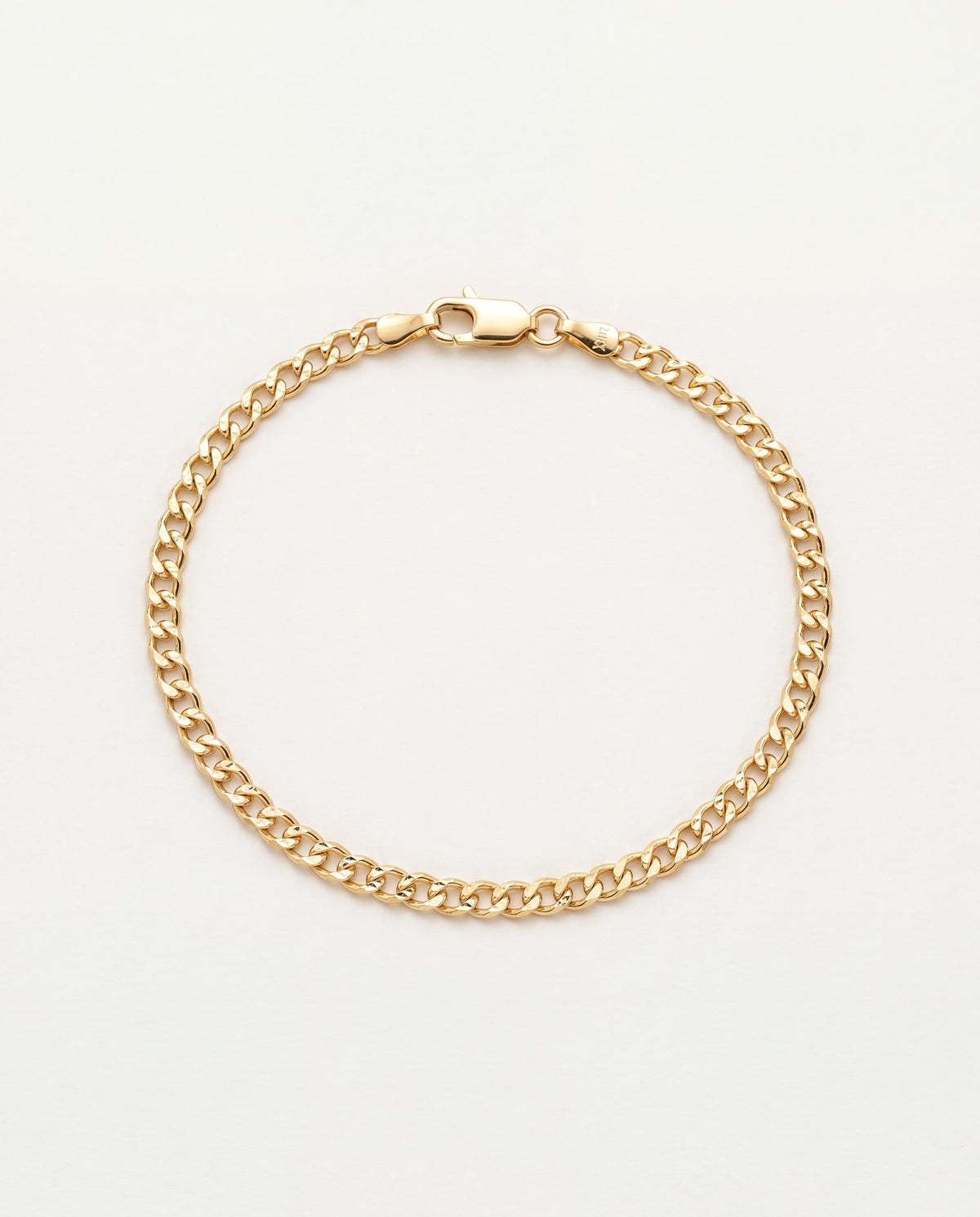 18KT Gold Filled Anklets, Gold Filled 3.5mm Curb Anklet | Chunky Everyday Chain by HAUS OF MONOGRAM