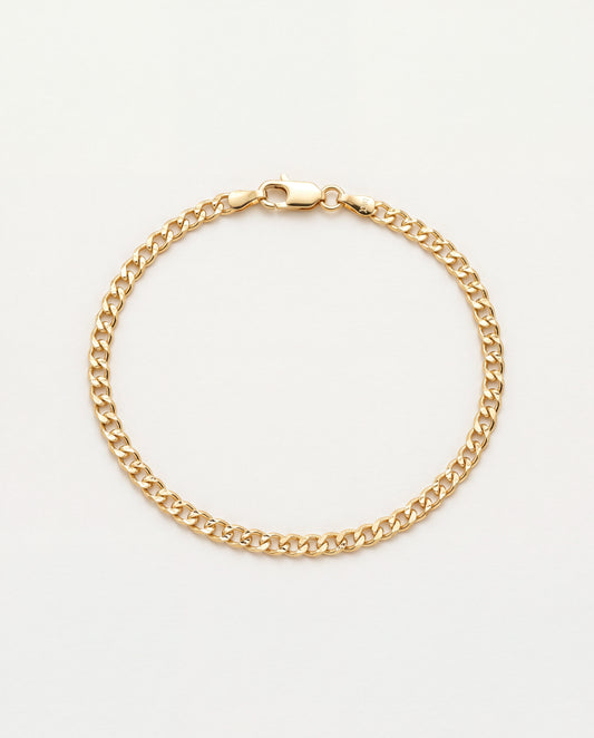 18KT Gold Filled Anklets, Gold Filled 3.5mm Curb Anklet | Chunky Everyday Chain by HAUS OF MONOGRAM