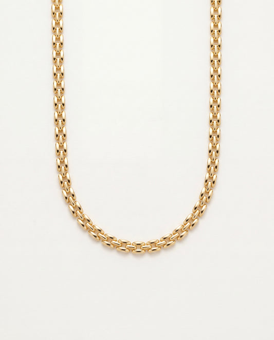 18KT Gold Filled Necklaces, Gold Filled 3.5mm Link Necklace | Bold Links, Effortless Edge by HAUS OF MONOGRAM