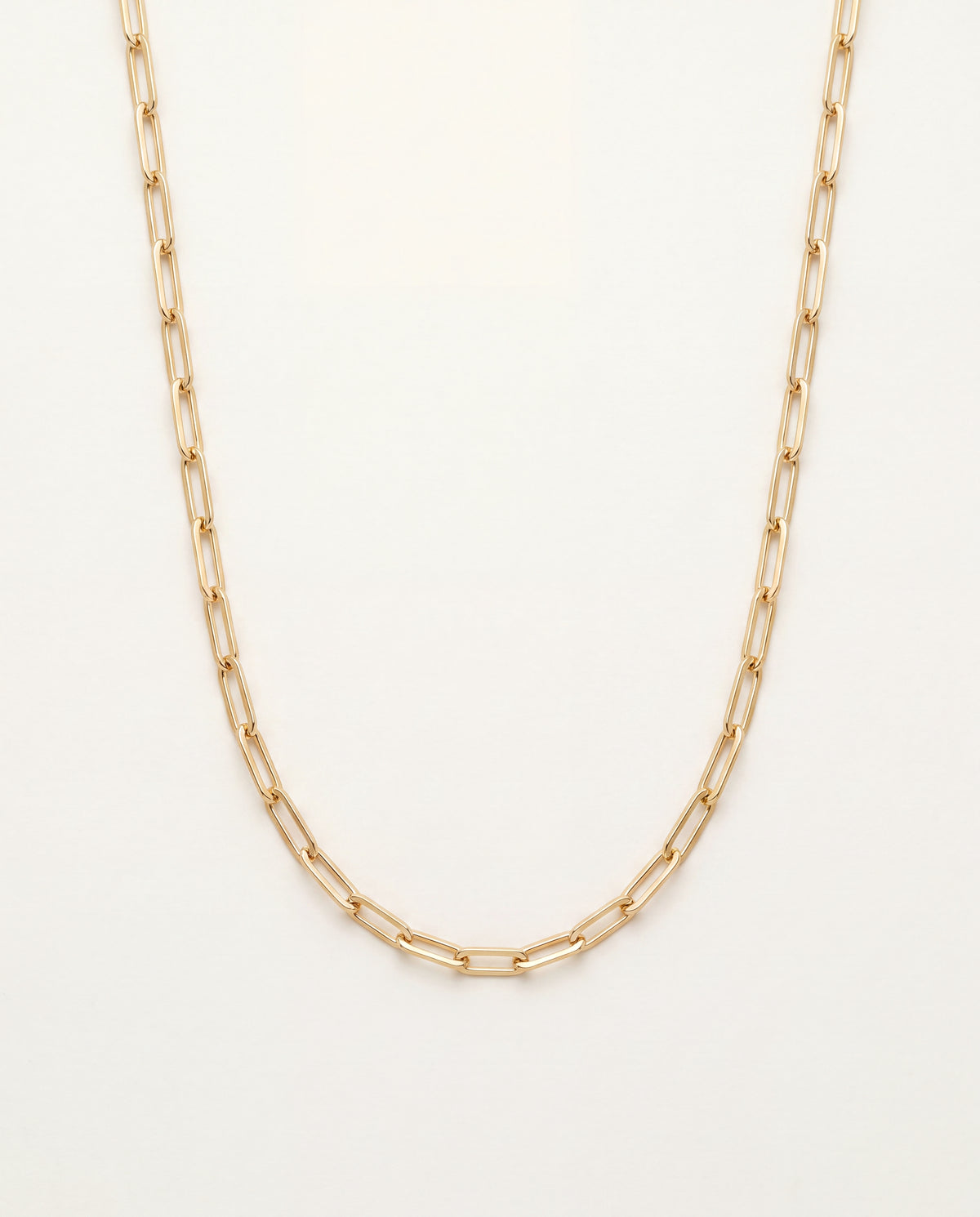 18KT Gold Filled Necklaces, Gold Filled 3.5mm Paperclip Necklace | Sleek Everyday Chain by HAUS OF MONOGRAM