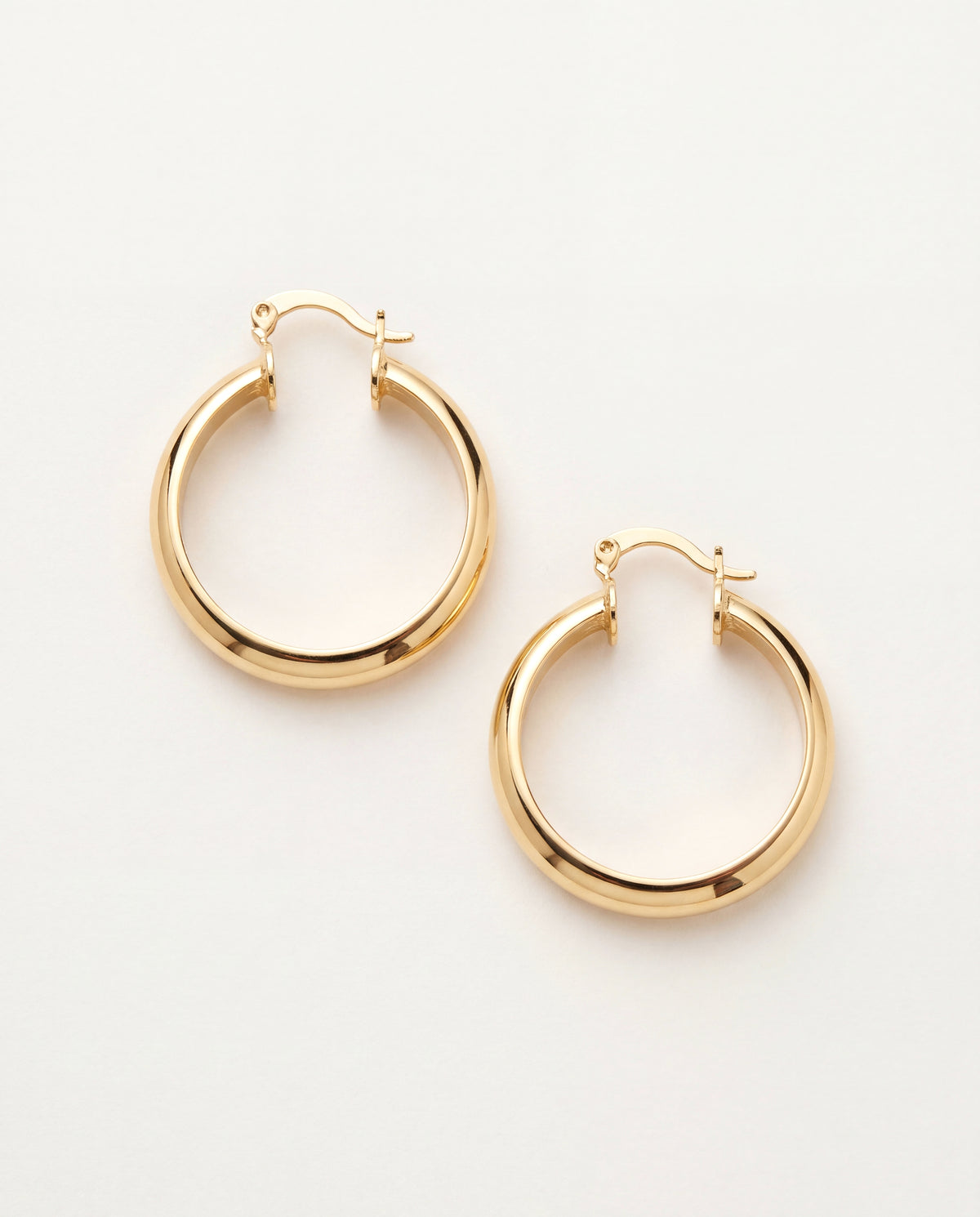 18KT Gold Filled Earrings, Gold Filled 30mm Hoop Earrings | 18K Gold-Filled Chunky Hoops – 5mm Wide by HAUS OF MONOGRAM