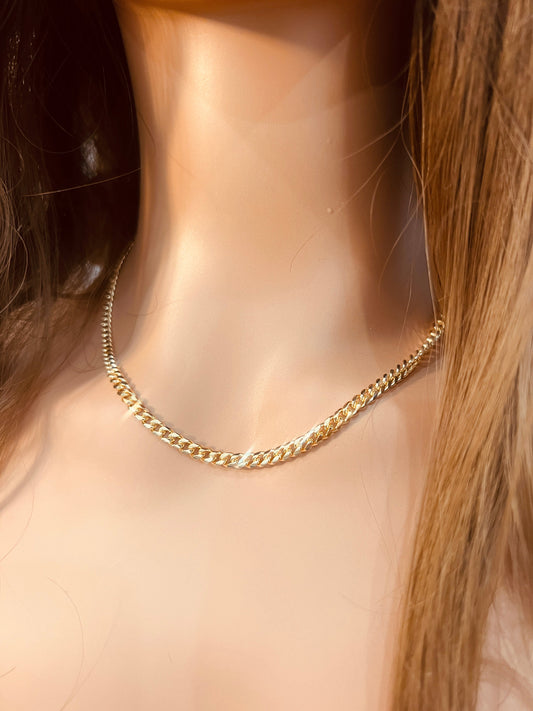 18KT Gold Filled Necklaces, Gold Filled 3.5mm Curb Necklace | Bold Everyday Classic by HAUS OF MONOGRAM