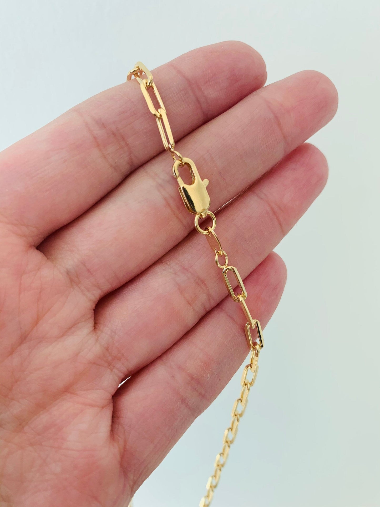 Gold Filled Paperclip Chain | 3.5mm Width | 18–24 Inch by HAUS OF MONOGRAM
