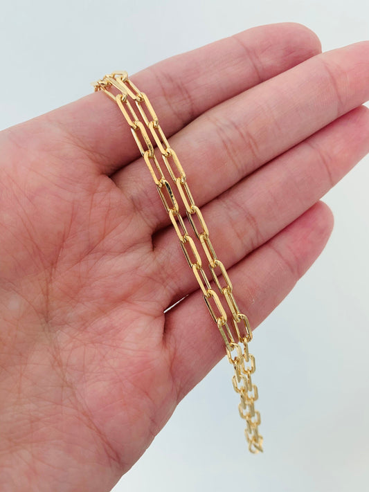 Gold Filled Paperclip Chain | 3.5mm Width | 18–24 Inch by HAUS OF MONOGRAM