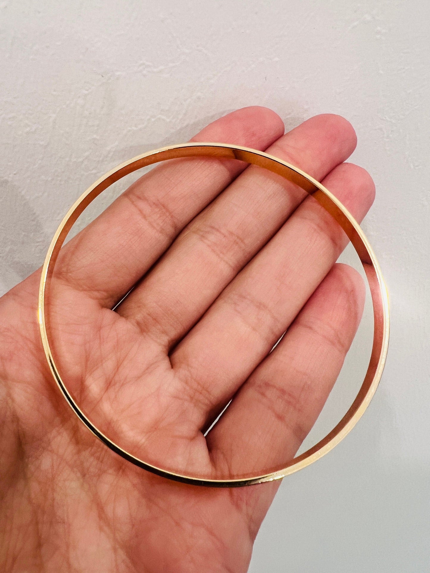 18KT Gold Filled Bangles, Gold Filled 3mm Bangle | Sleek & Minimalist Wrist Stack Essential by HAUS OF MONOGRAM