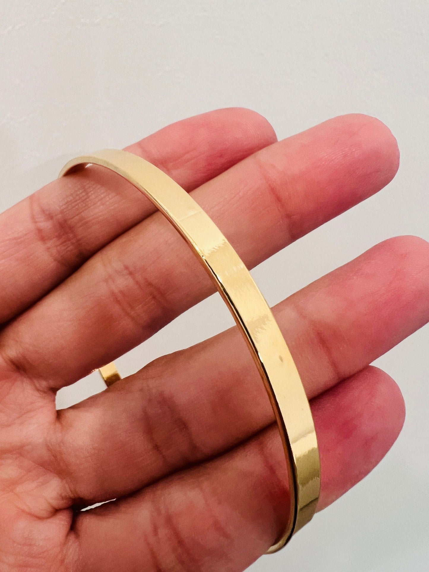 18KT Gold Filled Bangles, Gold Filled 3mm Bangle | Sleek & Minimalist Wrist Stack Essential by HAUS OF MONOGRAM