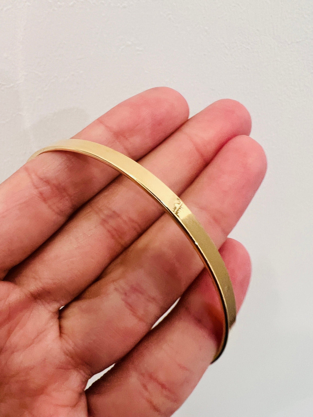 18KT Gold Filled Bangles, Gold Filled 3mm Bangle | Sleek & Minimalist Wrist Stack Essential by HAUS OF MONOGRAM