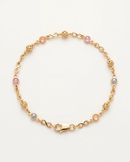 18KT Gold Filled Bracelets, Gold Filled 3mm Beaded Bracelet | Classic Stacking Piece, 7" by HAUS OF MONOGRAM