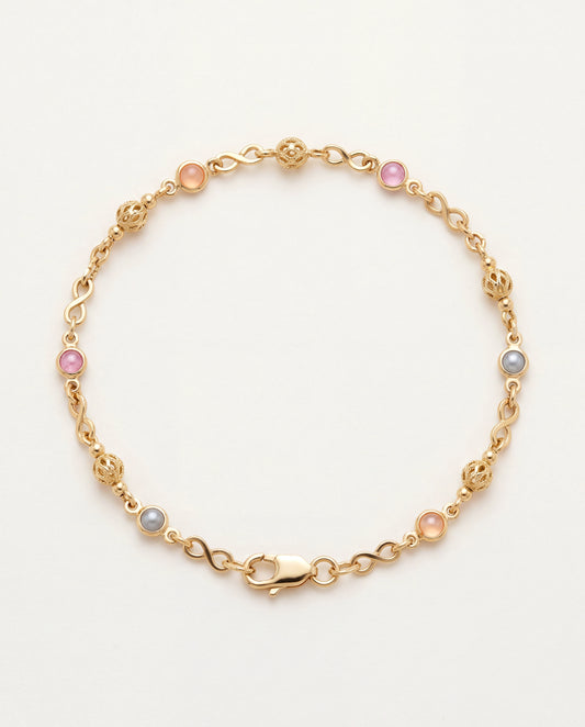 18KT Gold Filled Bracelets, Gold Filled 3mm Beaded Bracelet | Classic Stacking Piece, 7" by HAUS OF MONOGRAM