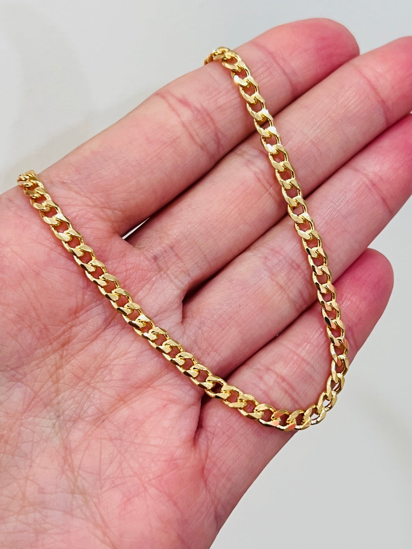 18KT Gold Filled Bracelets, Gold Filled 3mm Curb Bracelet | Sleek Minimalism in Everyday Gold by HAUS OF MONOGRAM