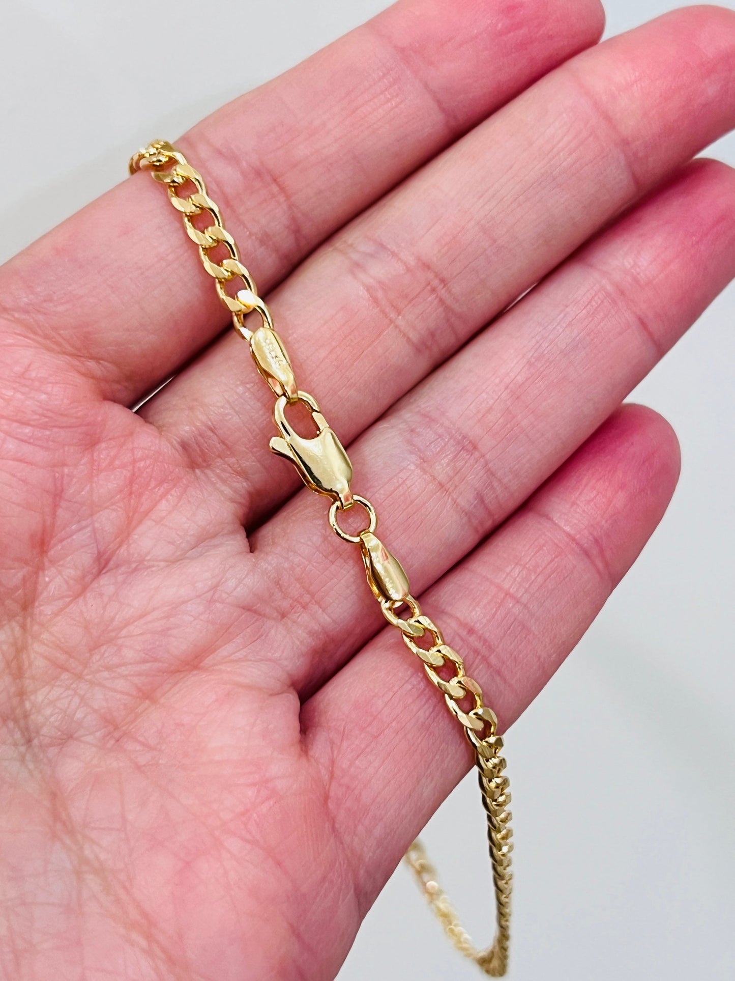 18KT Gold Filled Bracelets, Gold Filled 3mm Curb Bracelet | Sleek Minimalism in Everyday Gold by HAUS OF MONOGRAM