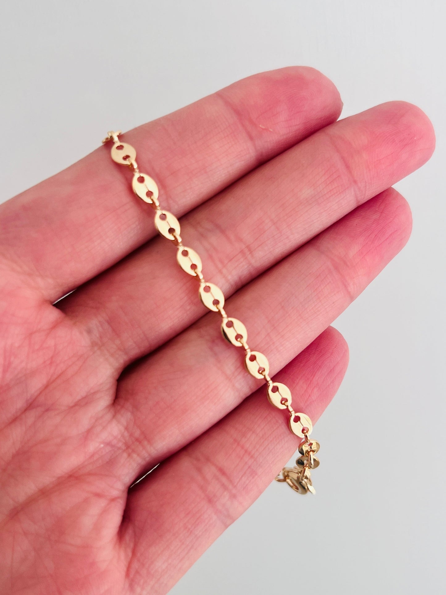 18KT Gold Filled Bracelets, Gold Filled 3mm Disc Bracelet | Subtle Shine, Everyday Charm by HAUS OF MONOGRAM