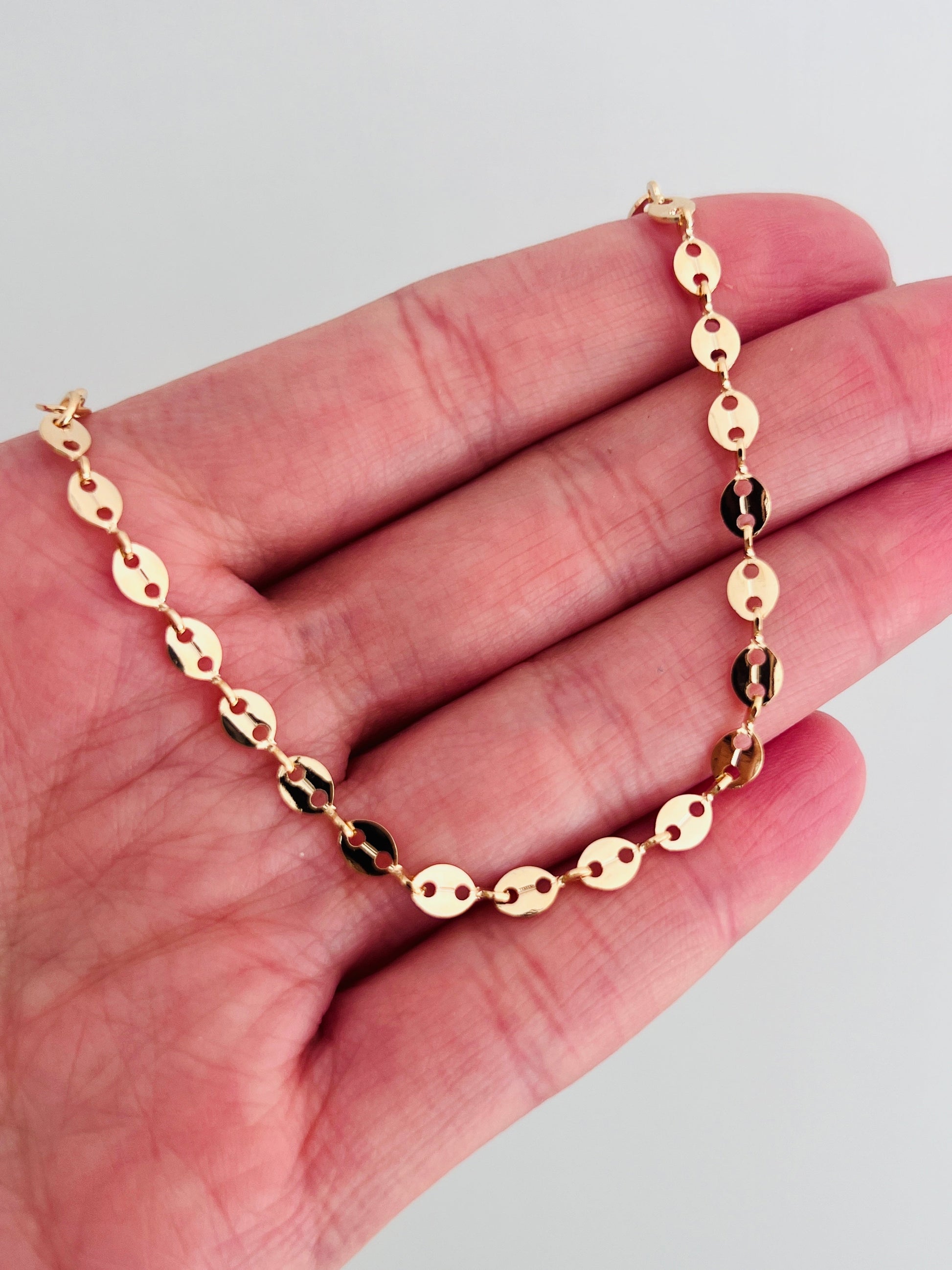 18KT Gold Filled Bracelets, Gold Filled 3mm Disc Bracelet | Subtle Shine, Everyday Charm by HAUS OF MONOGRAM