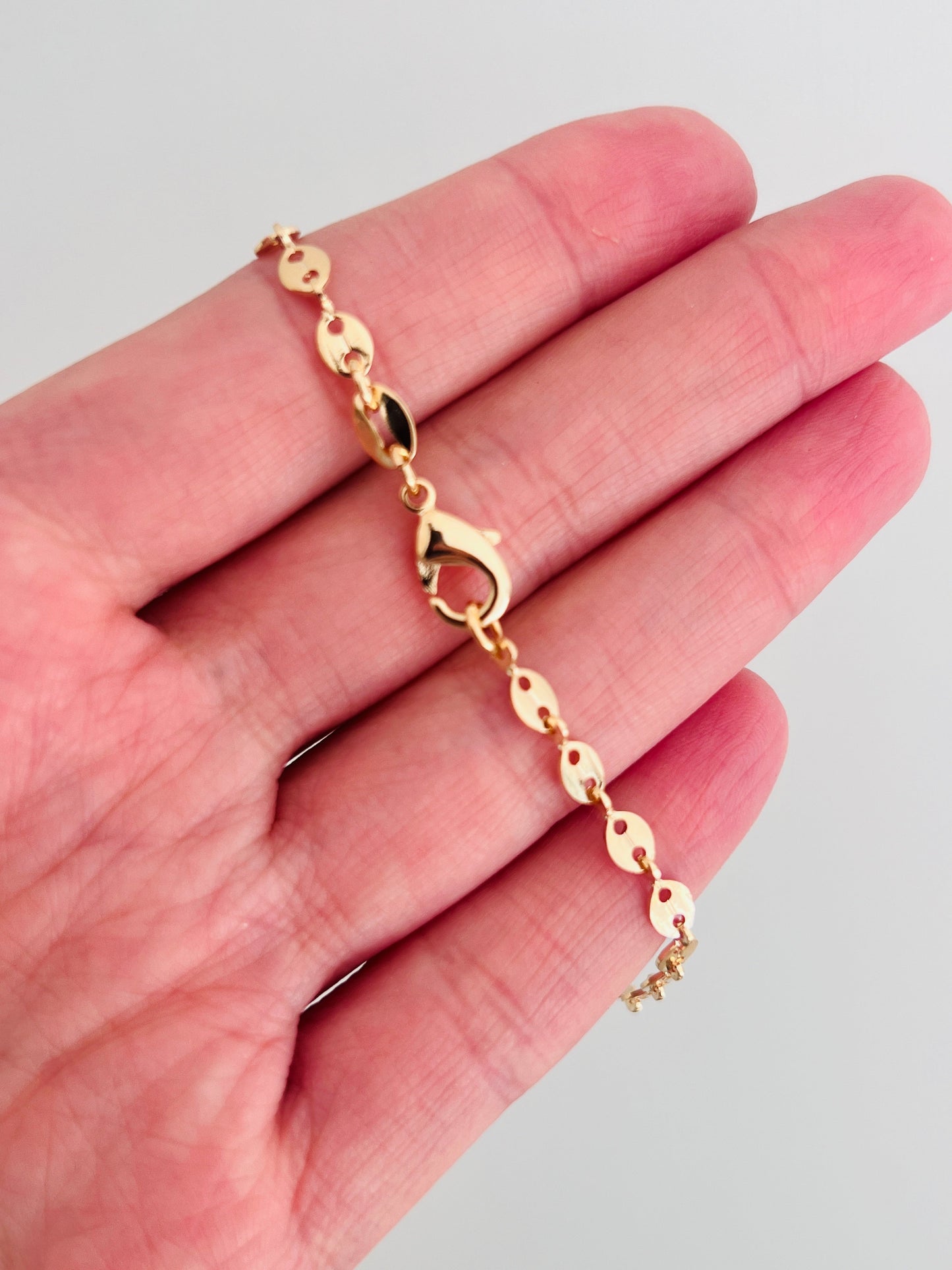 18KT Gold Filled Bracelets, Gold Filled 3mm Disc Bracelet | Subtle Shine, Everyday Charm by HAUS OF MONOGRAM