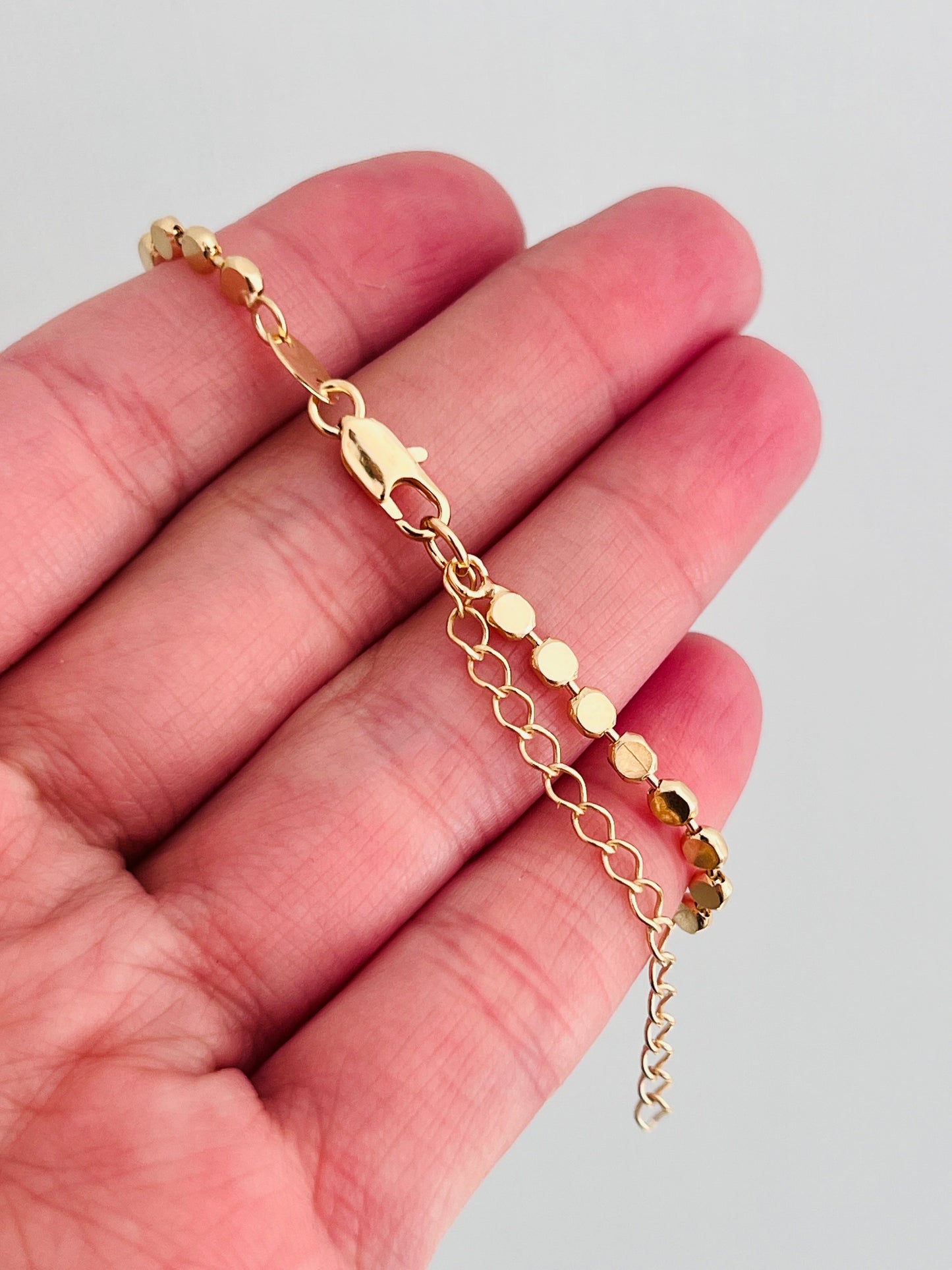 18KT Gold Filled Bracelets, Gold Filled 3mm Disc Bracelet | Subtle Shine with Everyday Flexibility by HAUS OF MONOGRAM