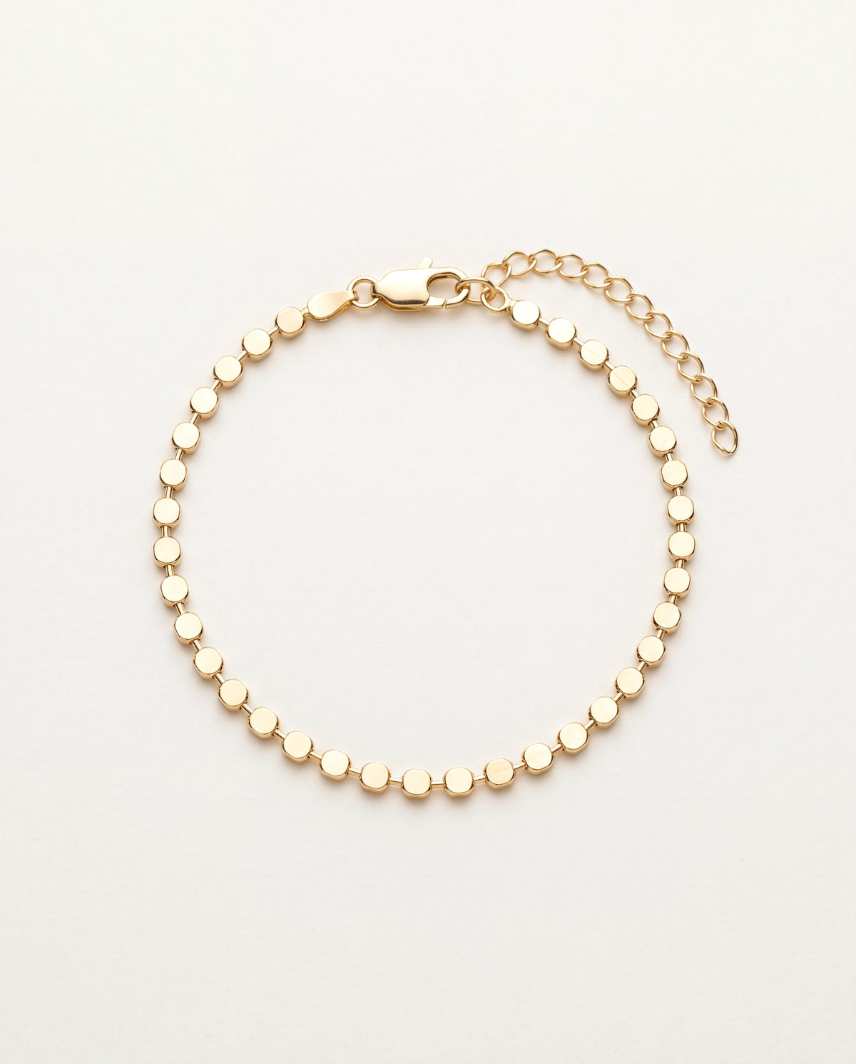 18KT Gold Filled Bracelets, Gold Filled 3mm Disc Bracelet | Subtle Shine with Everyday Flexibility by HAUS OF MONOGRAM