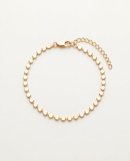 18KT Gold Filled Bracelets, Gold Filled 3mm Disc Bracelet | Subtle Shine with Everyday Flexibility by HAUS OF MONOGRAM