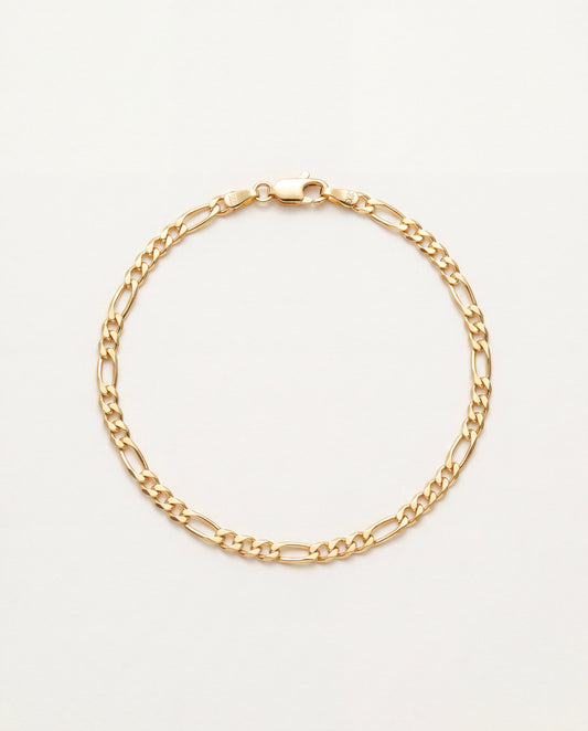 18KT Gold Filled Anklets, Gold Filled 3mm Figaro Anklet | Classic Dainty Chain for Everyday Wear by HAUS OF MONOGRAM
