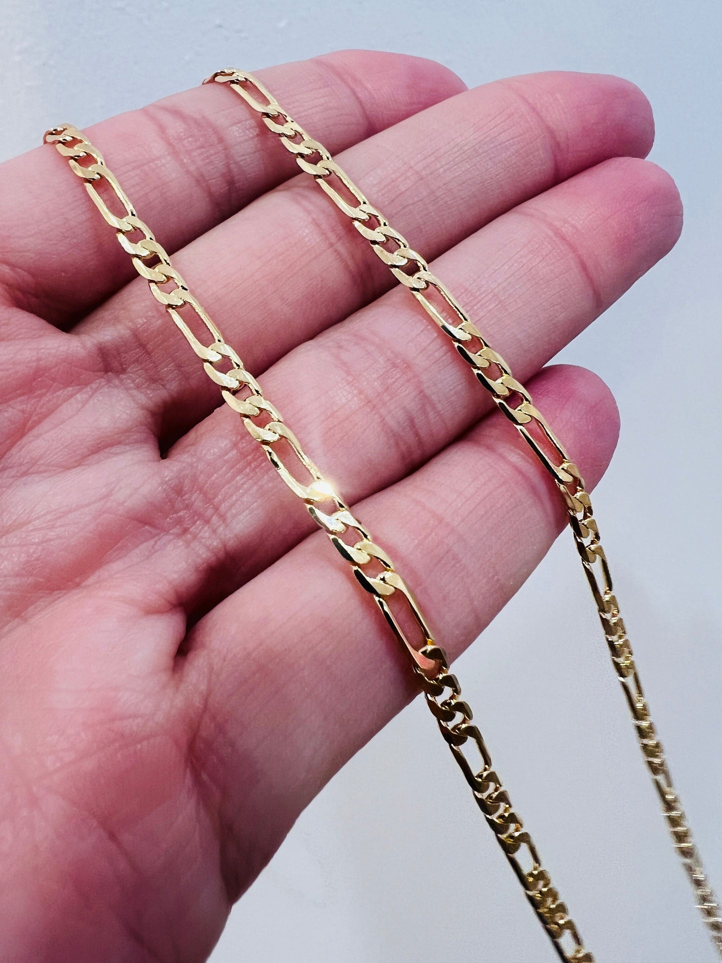 Gold Filled 3mm Figaro Chain | Classic Unisex Gold Necklace by HAUS OF MONOGRAM