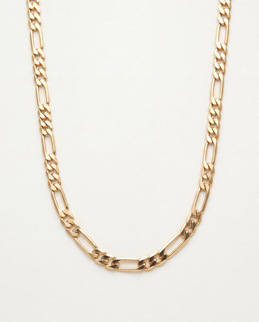 18KT Gold Filled Necklaces, Gold Filled 3mm Figaro Necklace | Classic Chain | 16–24 Inches by HAUS OF MONOGRAM