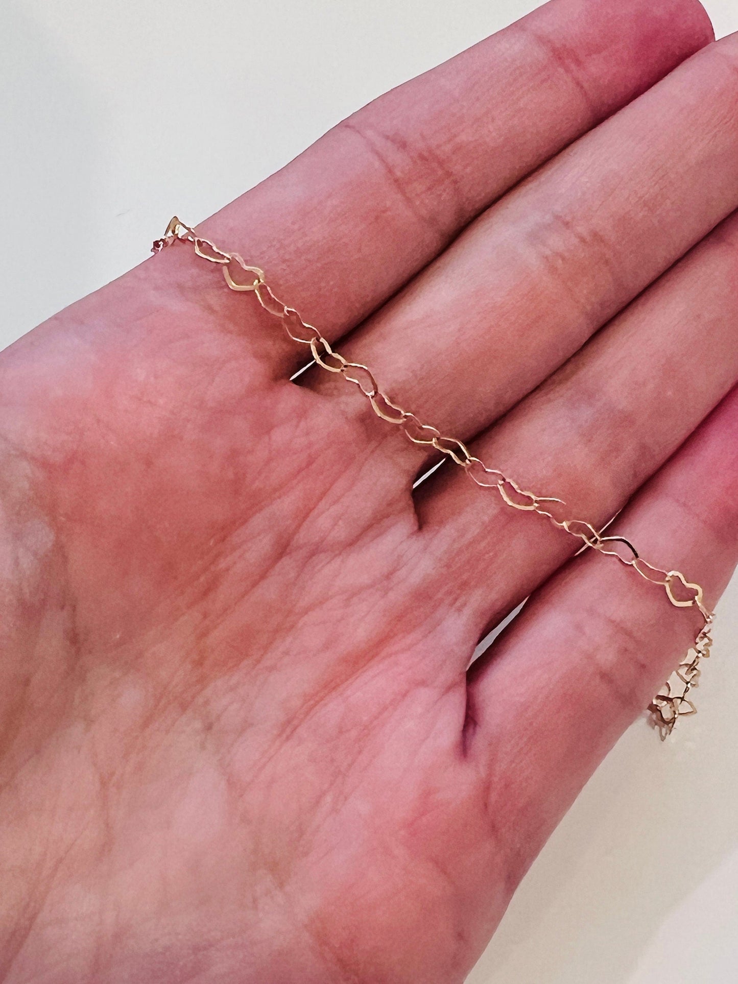 18KT Gold Filled Bracelets, Gold Filled 3mm Heart Bracelet | Playful Romance Meets Everyday Shine by HAUS OF MONOGRAM