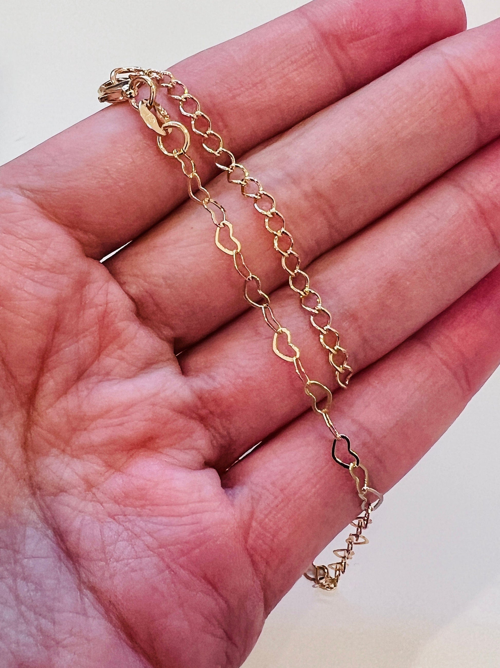 18KT Gold Filled Bracelets, Gold Filled 3mm Heart Bracelet | Playful Romance Meets Everyday Shine by HAUS OF MONOGRAM