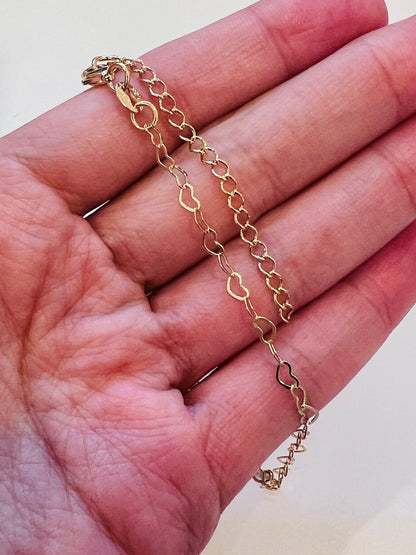 18KT Gold Filled Bracelets, Gold Filled 3mm Heart Bracelet | Playful Romance Meets Everyday Shine by HAUS OF MONOGRAM