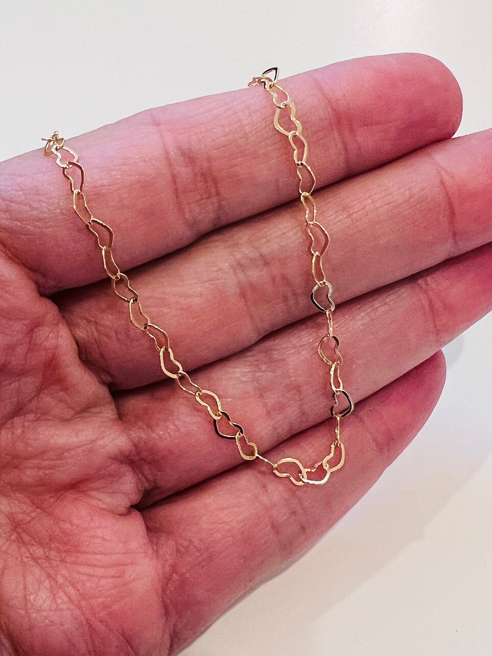 18KT Gold Filled Bracelets, Gold Filled 3mm Heart Bracelet | Playful Romance Meets Everyday Shine by HAUS OF MONOGRAM