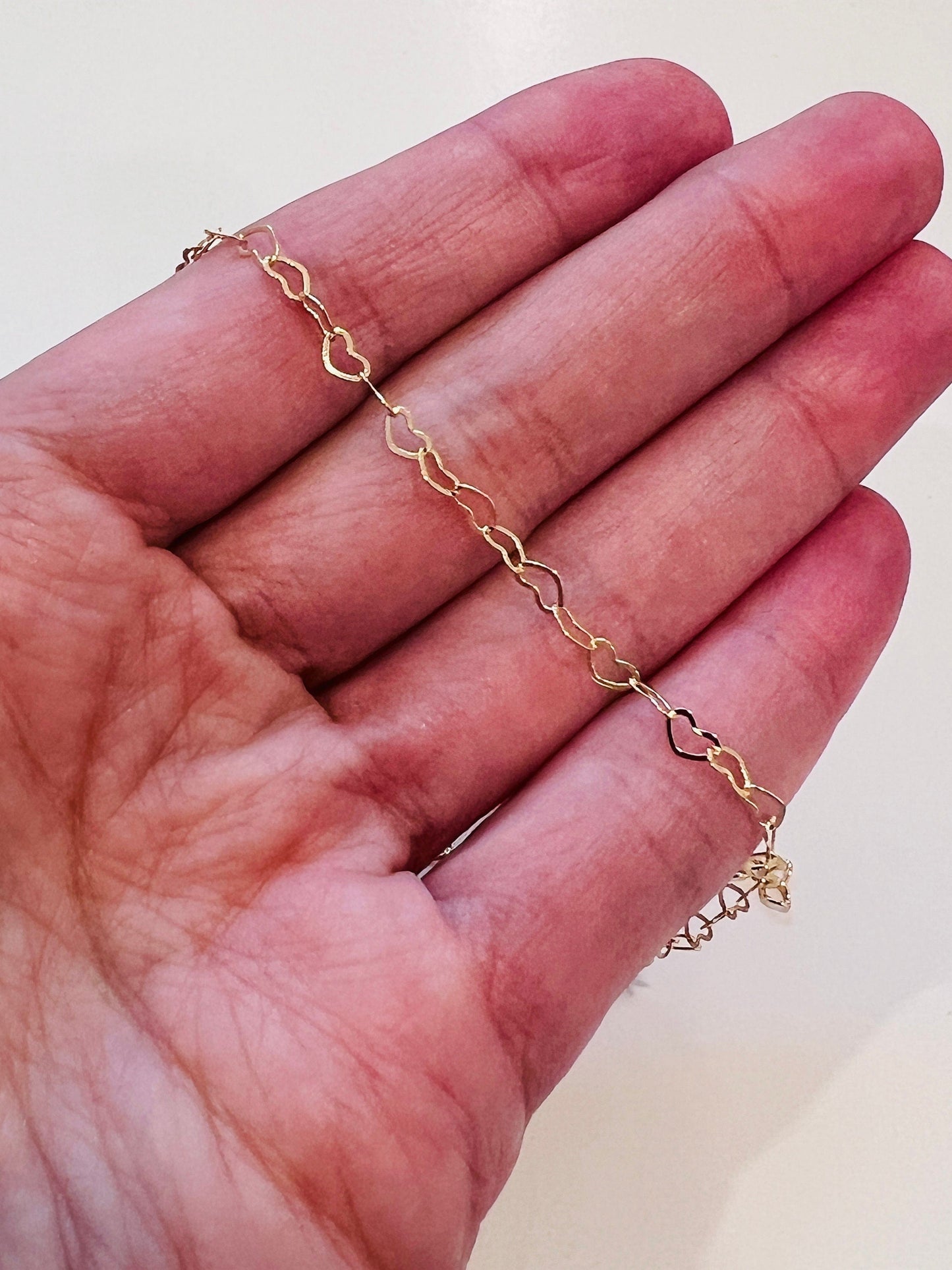 18KT Gold Filled Bracelets, Gold Filled 3mm Heart Bracelet | Playful Romance Meets Everyday Shine by HAUS OF MONOGRAM