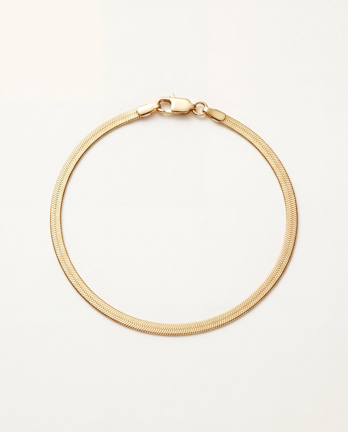 Gold Filled 3mm Herringbone Anklet