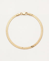 Gold Filled Herringbone Bracelet | Flat Chain from 3mm to 5mm
