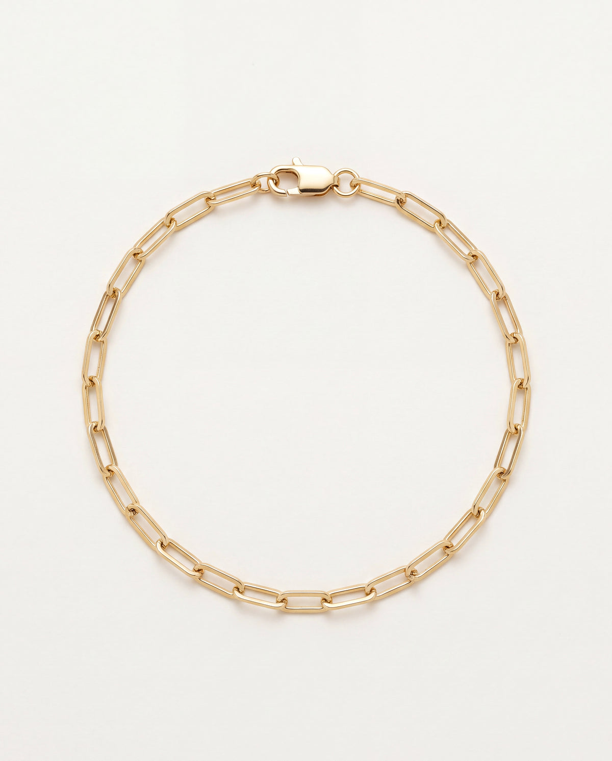 18KT Gold Filled Anklets, Gold Filled 3mm Paperclip Anklet | Minimalist Link Gold Anklet by HAUS OF MONOGRAM