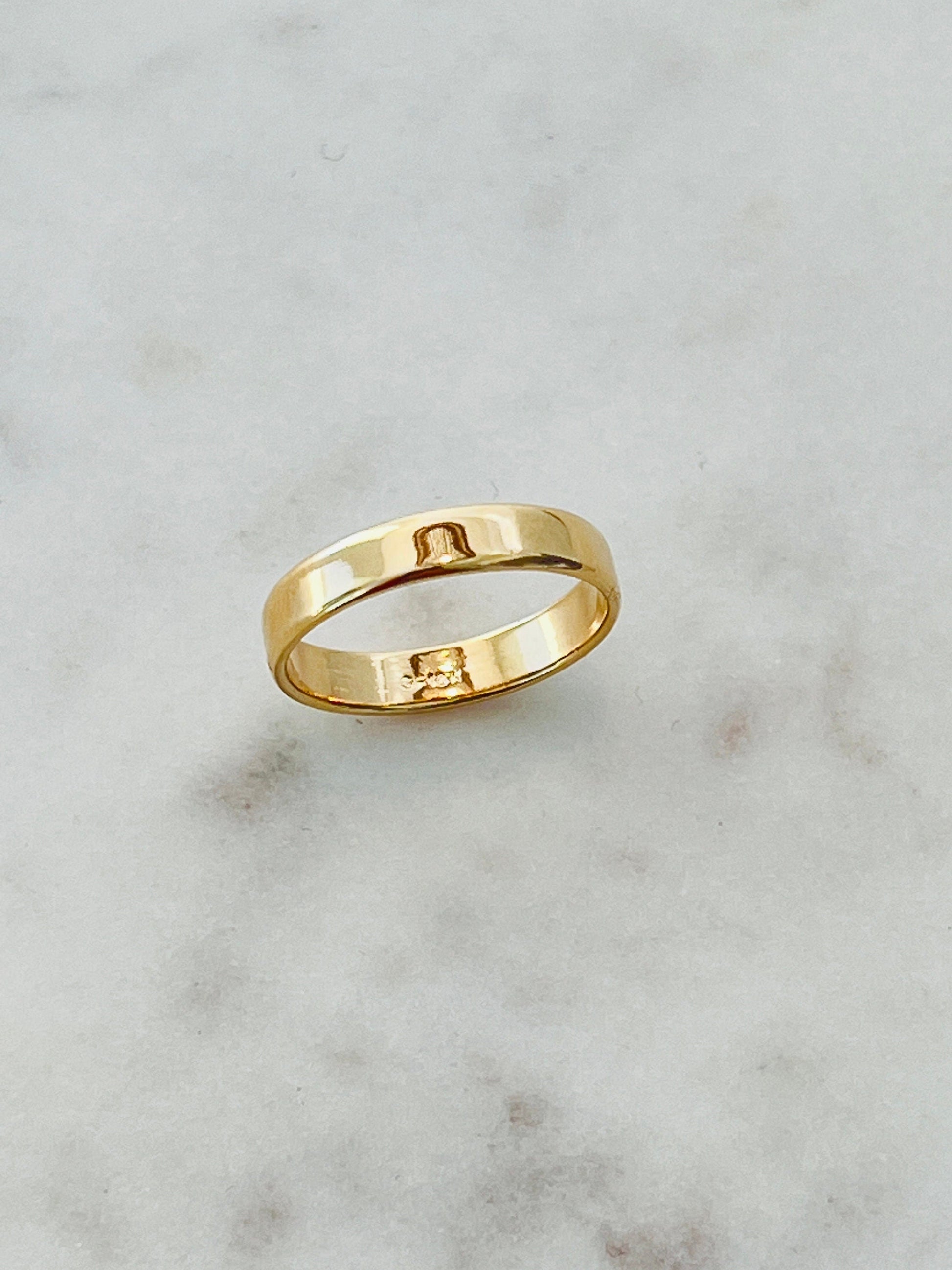 18KT Gold Filled Rings, Gold Filled 3mm Ring | Sleek Everyday Shine by HAUS OF MONOGRAM