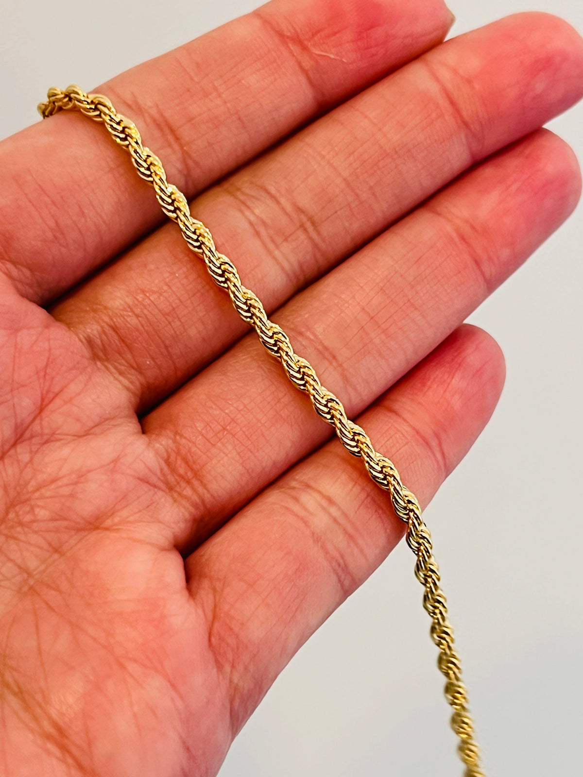 18KT Gold Filled Bracelets, Gold Filled 3mm Rope Bracelet | Classic Twist with Everyday Shine by HAUS OF MONOGRAM