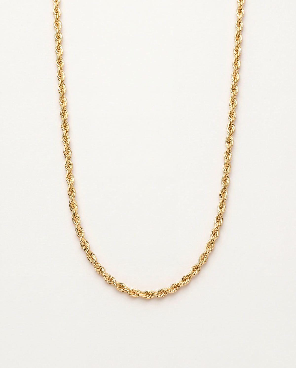 18KT Gold Filled Men's Chains, Gold Filled 3mm Rope Chain | Classic Bold Elegance by HAUS OF MONOGRAM