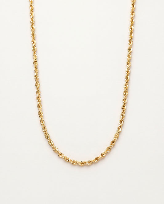 18KT Gold Filled Men's Chains, Gold Filled 3mm Rope Chain | Classic Bold Elegance by HAUS OF MONOGRAM