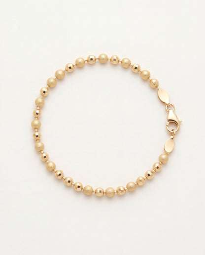 18KT Gold Filled Bracelets, Gold Filled 3mm Stardust Beaded Bracelet | 7.5” Inch Bracelet by HAUS OF MONOGRAM
