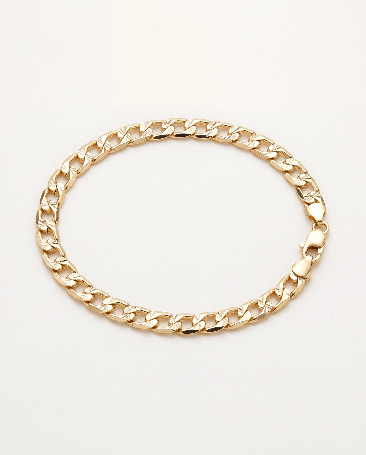 Gold Filled 4.5mm Beveled Curb Anklet