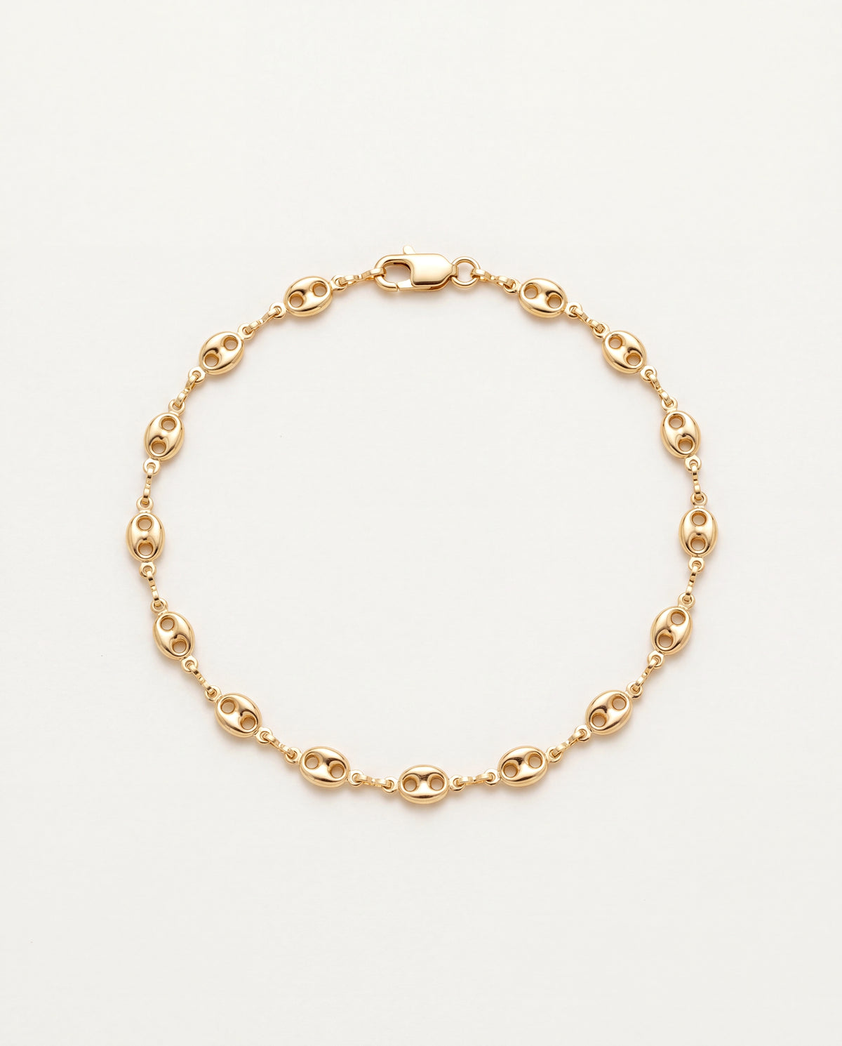 18KT Gold Filled Anklets, Gold Filled 4.5mm Puff Anklet | Statement Gold Ankle Bracelet by HAUS OF MONOGRAM