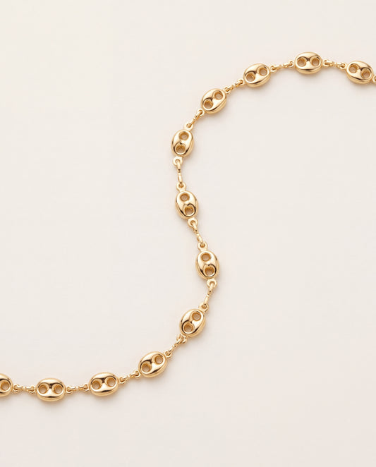18KT Gold Filled Bracelets, Gold Filled 4.5mm Puff Bracelet | Chunky Everyday Style by HAUS OF MONOGRAM