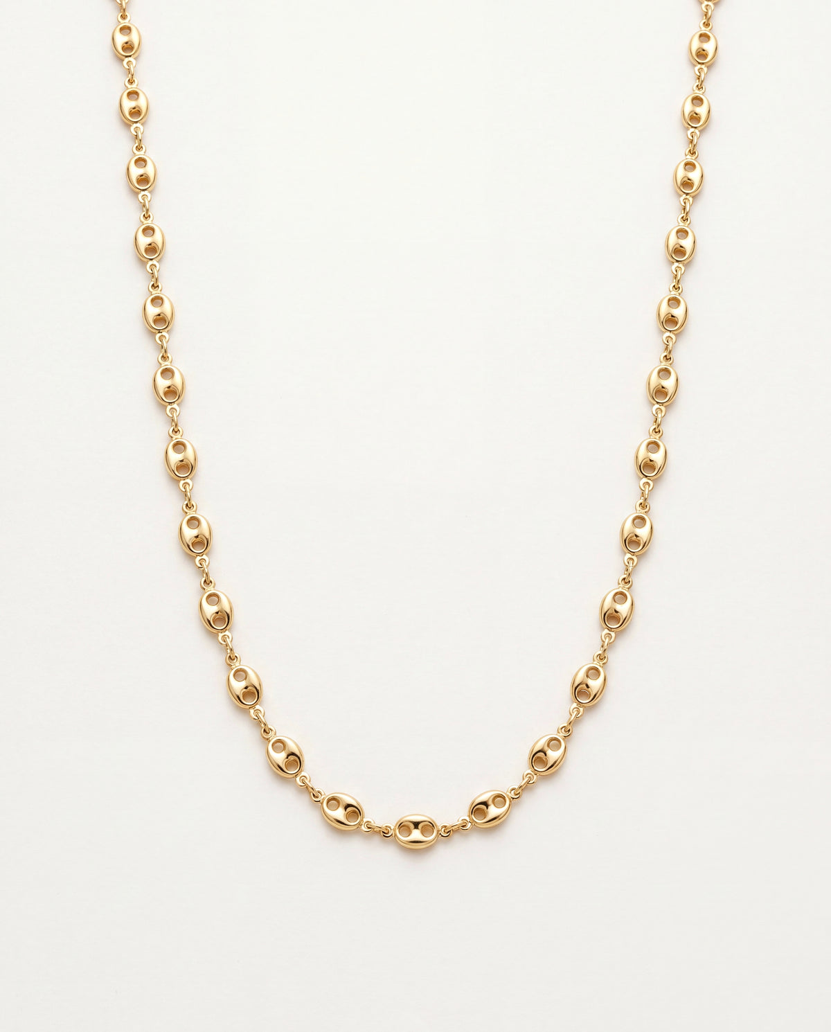 18KT Gold Filled Necklaces, Gold Filled 4.5mm Puff Link Necklace | Bold Shine for Everyday Glam by HAUS OF MONOGRAM
