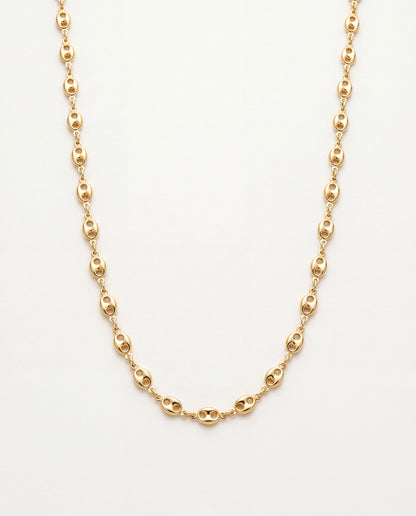 18KT Gold Filled Necklaces, Gold Filled 4.5mm Puff Link Necklace | Bold Shine for Everyday Glam by HAUS OF MONOGRAM